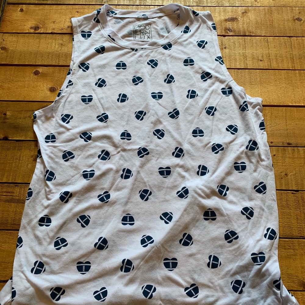 NWOT football heart tank